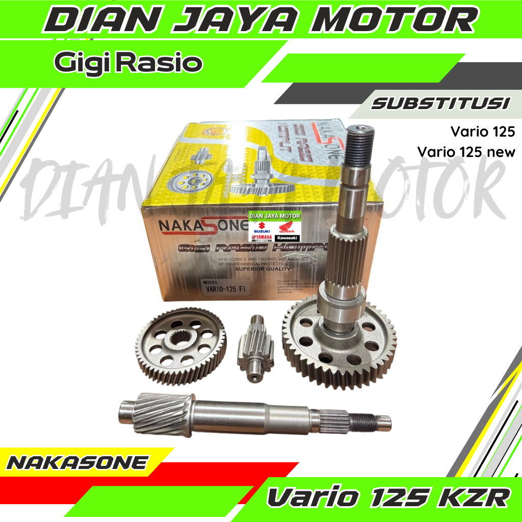 Nakasone Gearbox gigi rasio set KZR Vario 125 Vario 125 new Girbok rasio Honda Vario 125