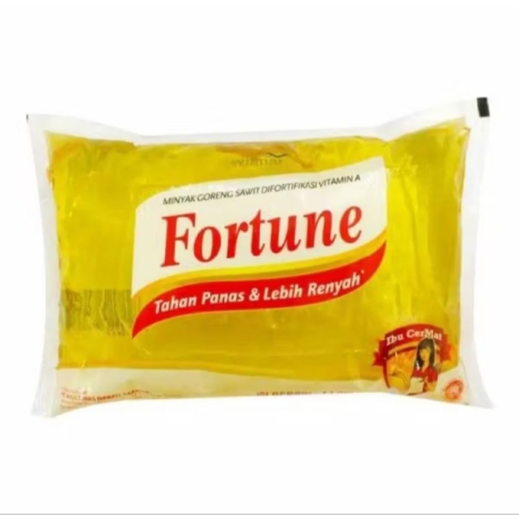Minyak Fortune 1 Liter,Kemasan Bantal