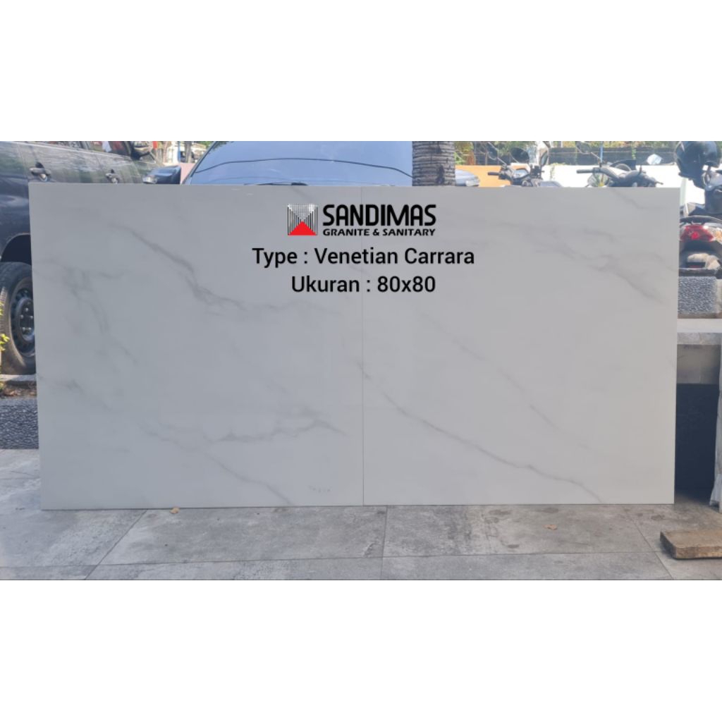 granit 80x80 Venitian Carara Glossy Sandimas