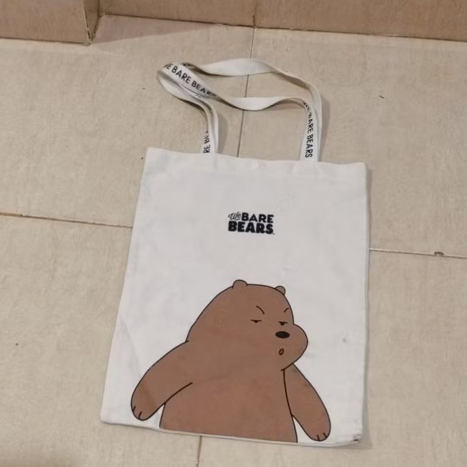 Preloved Tas jinjing katun we Bare Bears miniso
