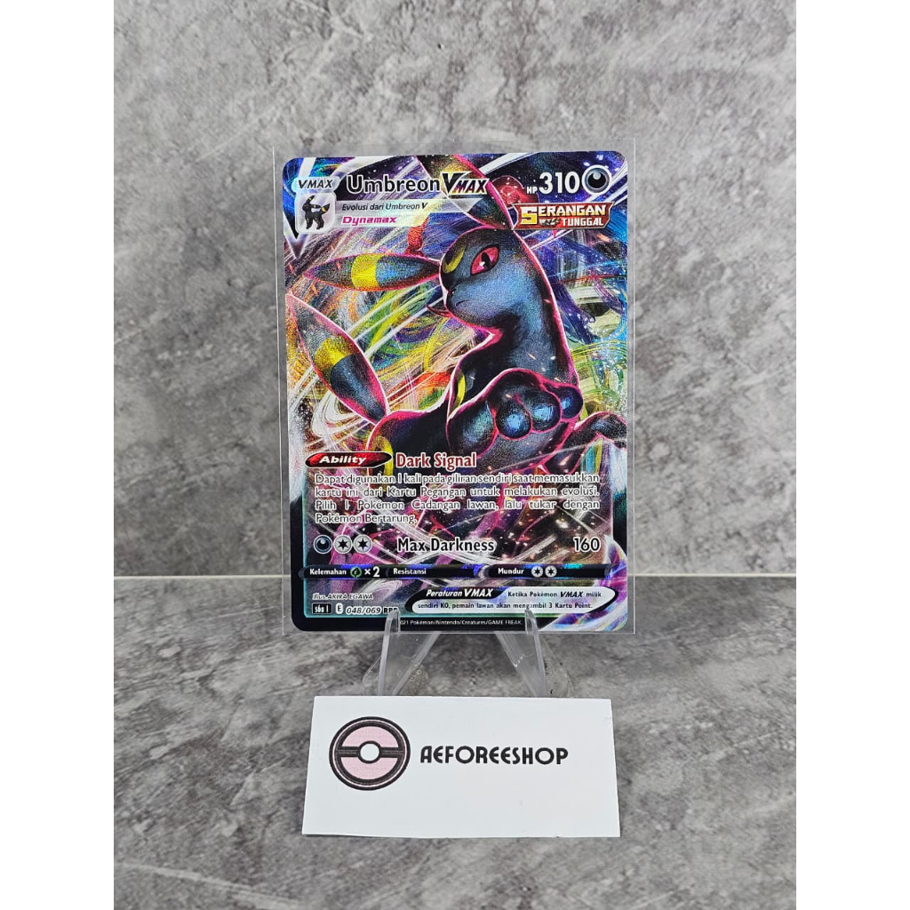 Pokemon TCG Indonesia | Umbreon VMAX 048/069 RRR - Eevee Heroes (S6a)