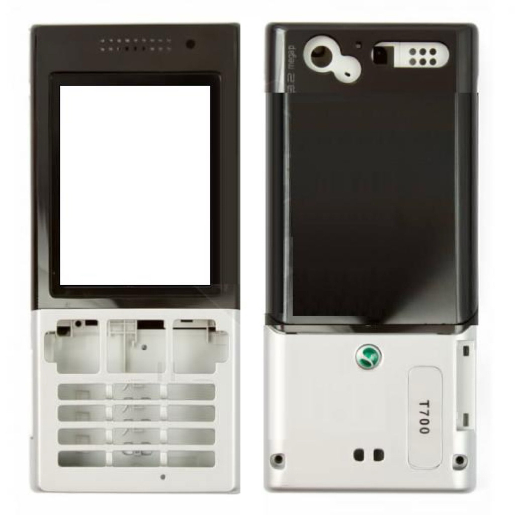 Full Body Housing for Sony Ericsson T700 - Black & Silver