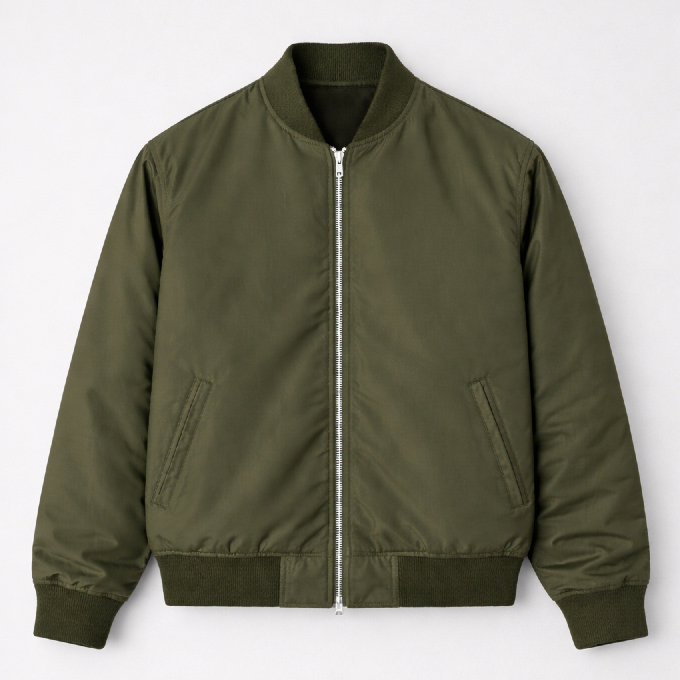 Jaket Pria Bomber Original Hijau Army Jacket Parasut Windbreaker Cowok Cowo Motor Riding Touring Ant