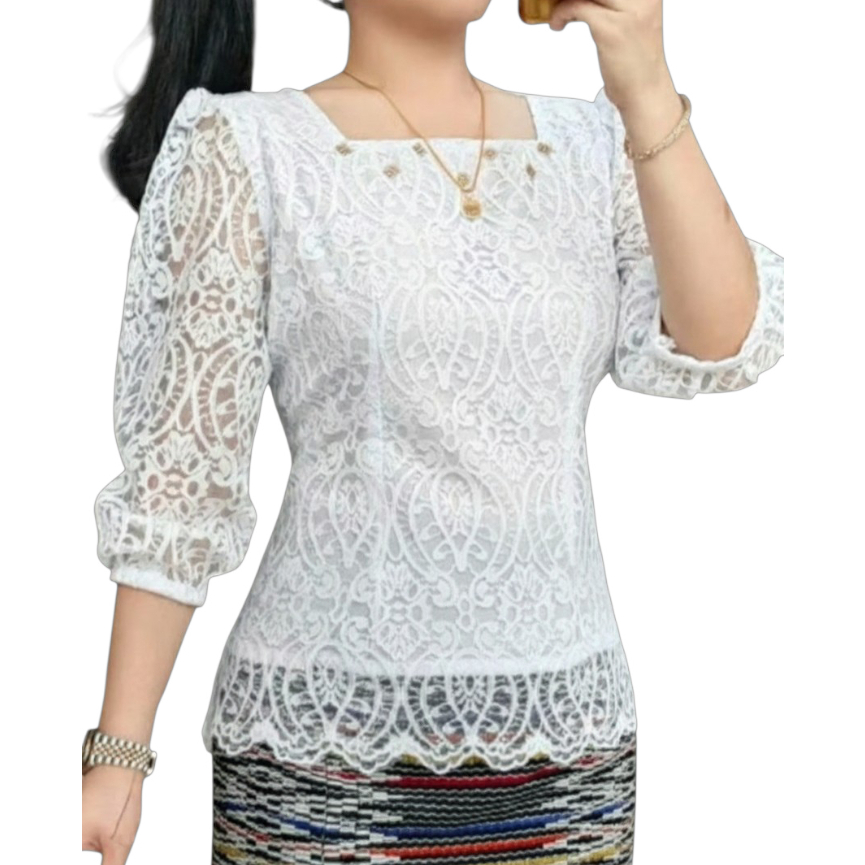 Blus Kebaya Brokat> Pakaian Wanita Dewasa> Payat Moderen Premium> PakaianTradisional>Atasan Wanita