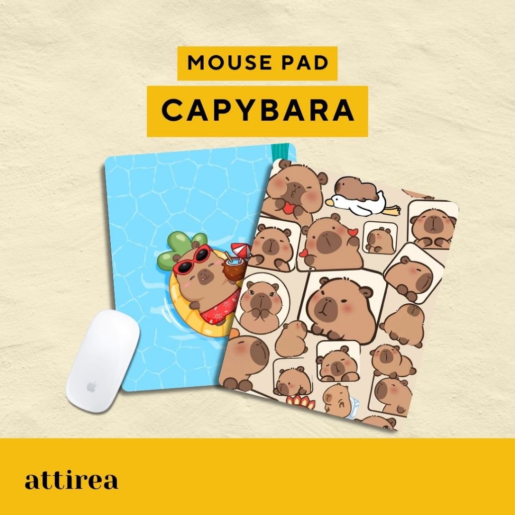 Mouse Pad Capybara | Alas Mousepad Premium Gaming Antislip Souvenir Hadiah Unik Lucu Kartun