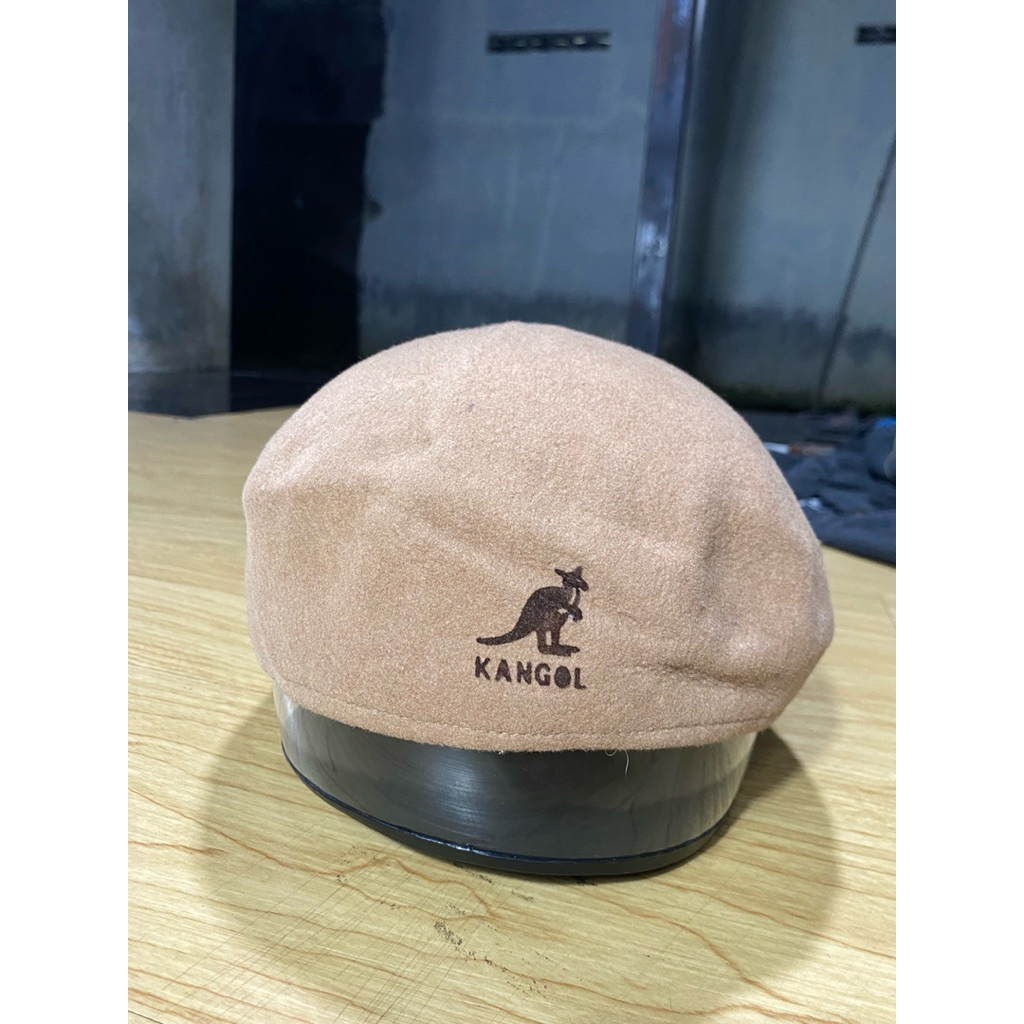 kangol flat cap suede