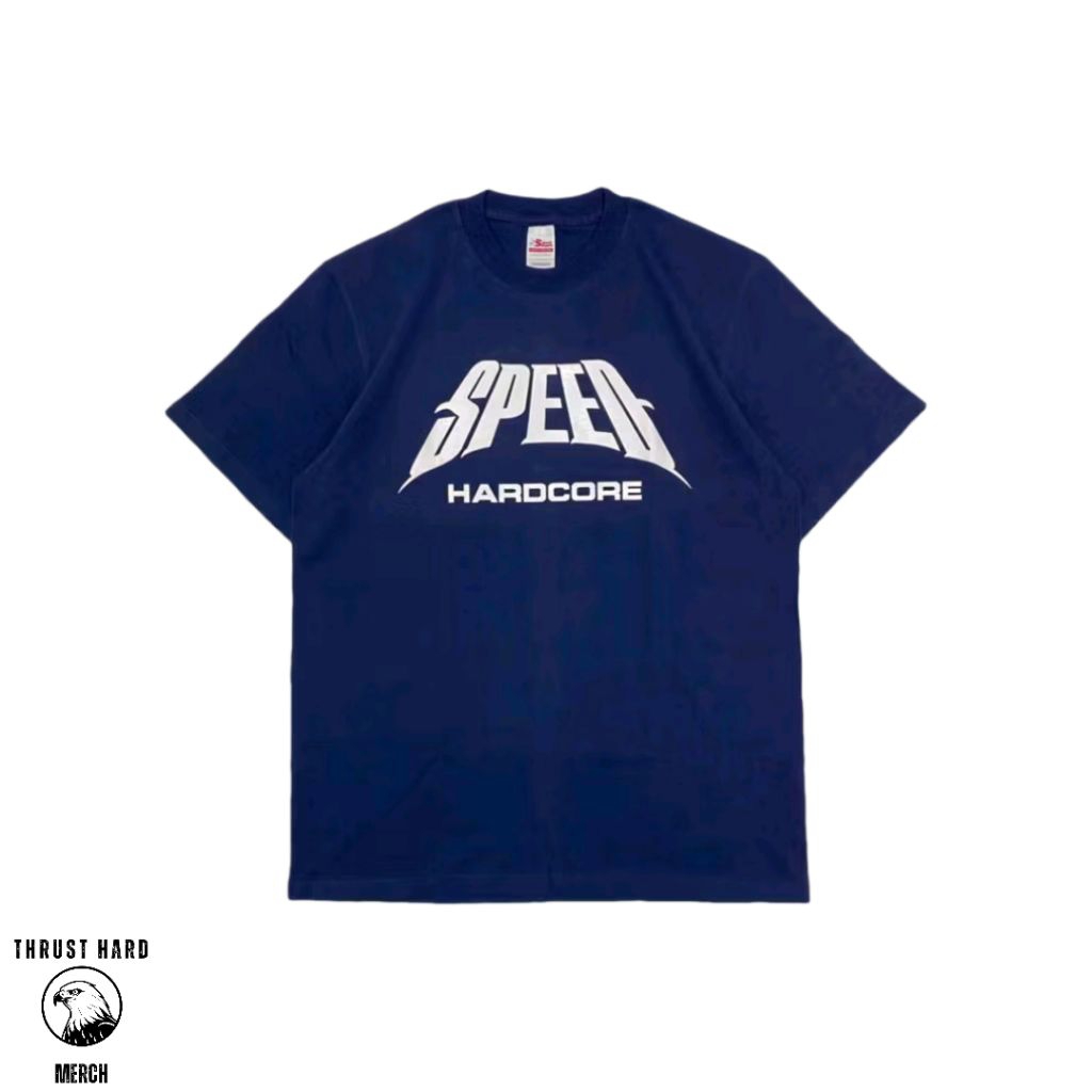 Kaos Band -  tshirt band - SPEED HARDCORE FLAT SPOT gang called speed navy blue