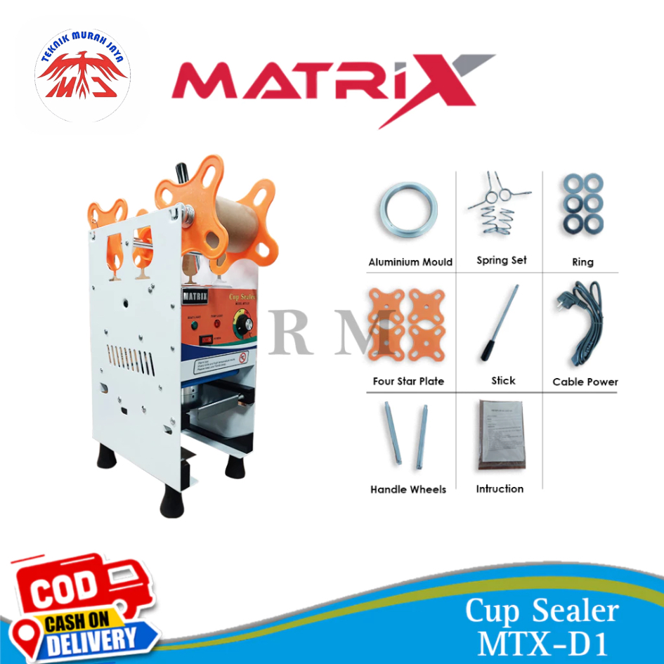 MATRIX ETON ET-D1 Cup Sealer Manual Alat Press Gelas Plastik ET D1 12 - 22 OZ Cupsealer Sealer Minum