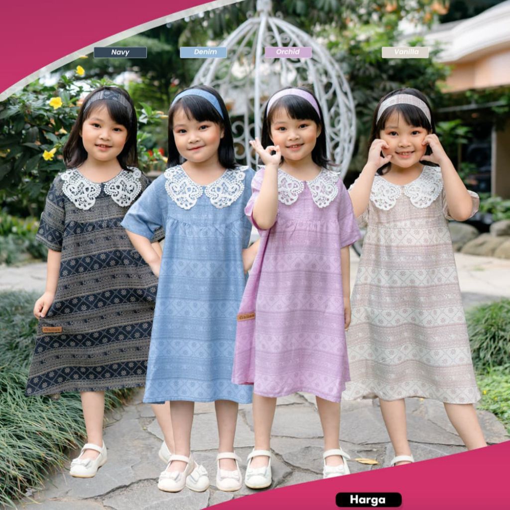 Dress Anak Nancy by Ghina Fashion – Rayon Premium, Nyaman, Bisa COD