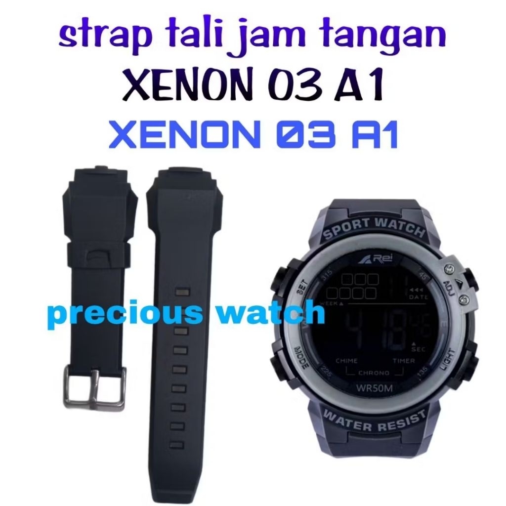 Strap tali jam tangan Rei Digital Pria Xenon 03 Arei Outdoorgear Watch strap jam tangan Digital Pria