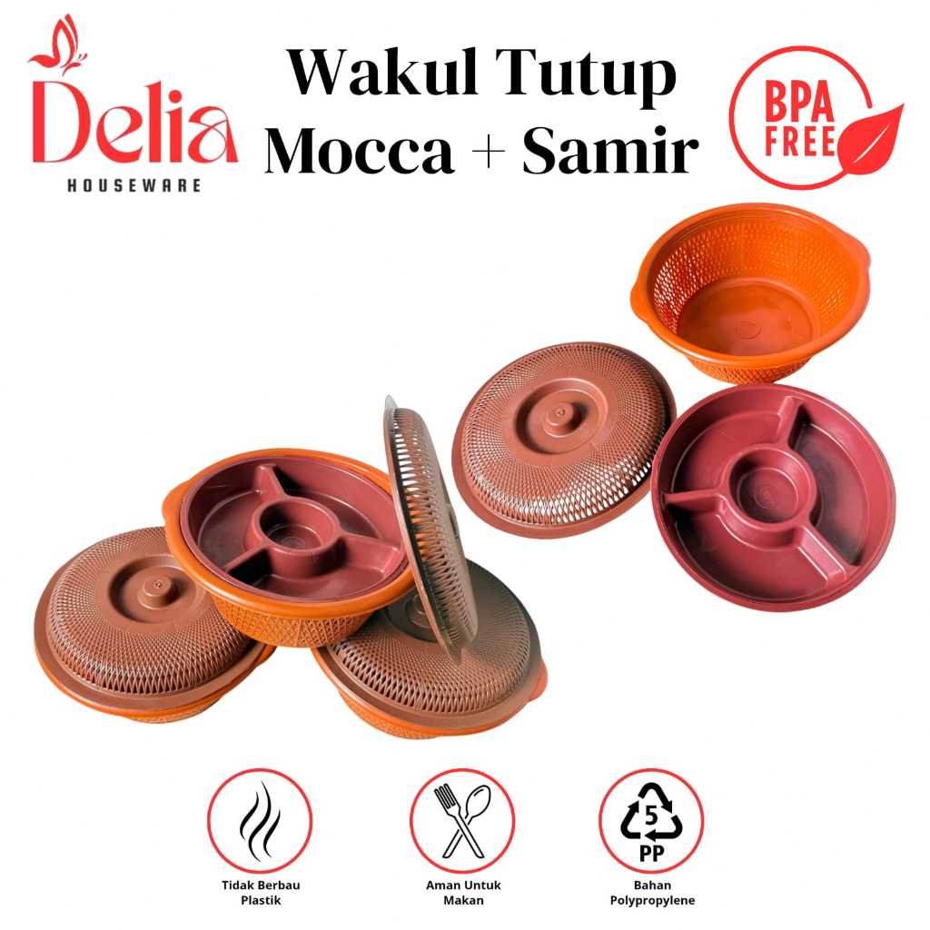 Wakul Tutup Nasi Samir - Wakul Tutup Mocca + Samir - Besek Nasi Tutup Samir Berkatan Plastik
