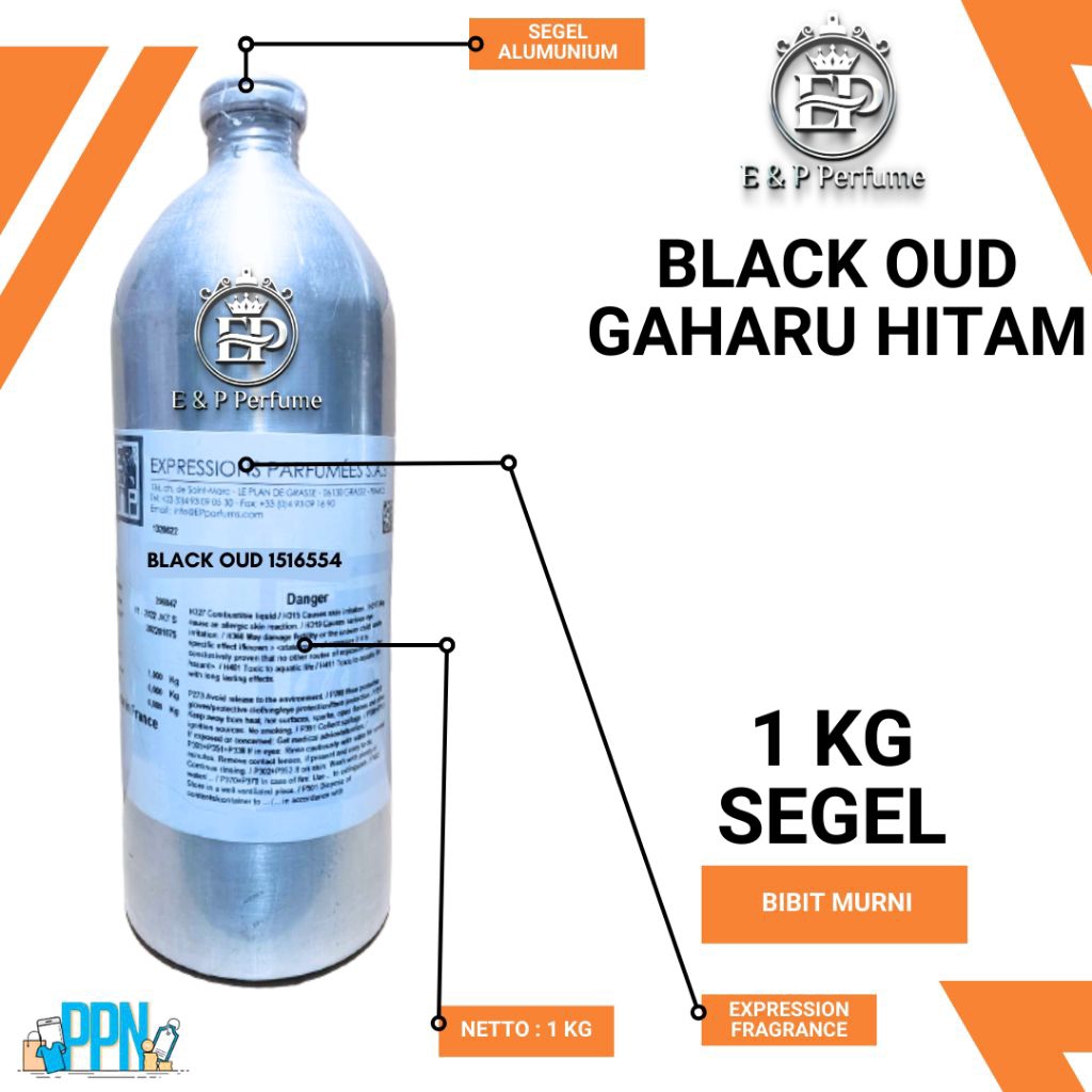 Bibit Parfum by Expression - Black Oud | Gaharu Hitam Kemasan 1 Kg Segel