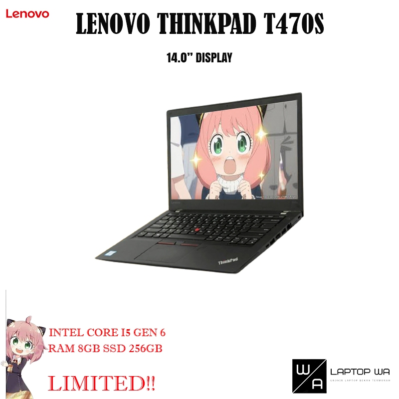 Laptop Lenovo T470s I7 Gen 6 RAM 20GB SSD 512GB 14INCH DISPLAY