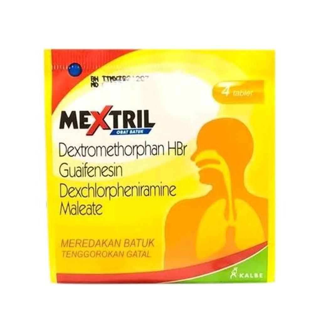 Mektril Tablet Obat Batuk Kering Gatal Tenggorokan Mextril 4 Tablet 1 strip