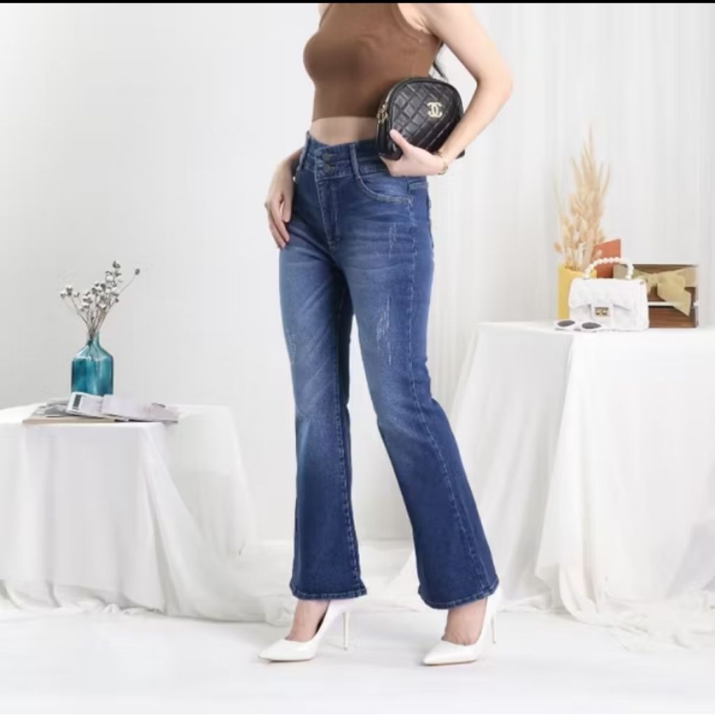 Celana jeans cutbray Evodom