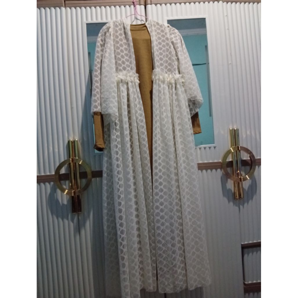 gamis 2 in 1 , outer mewah murce
