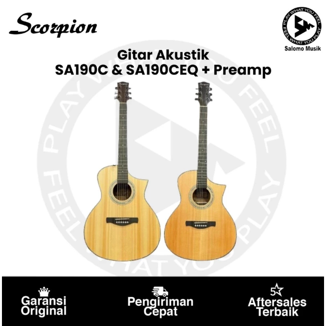 Gitar Akustik Scorpion SA190C Series Original VarianGitar Akustik Scorpion SA190C Series Original Va