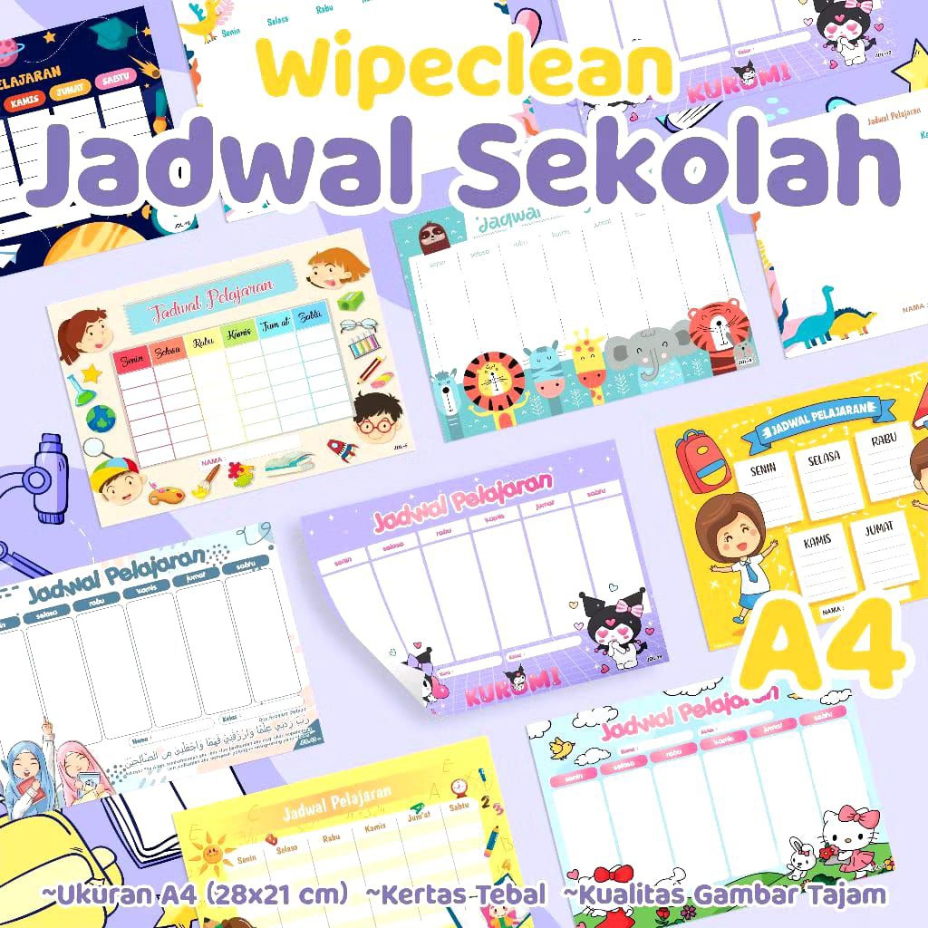 POSTER ANAK JADWAL SEKOLAH