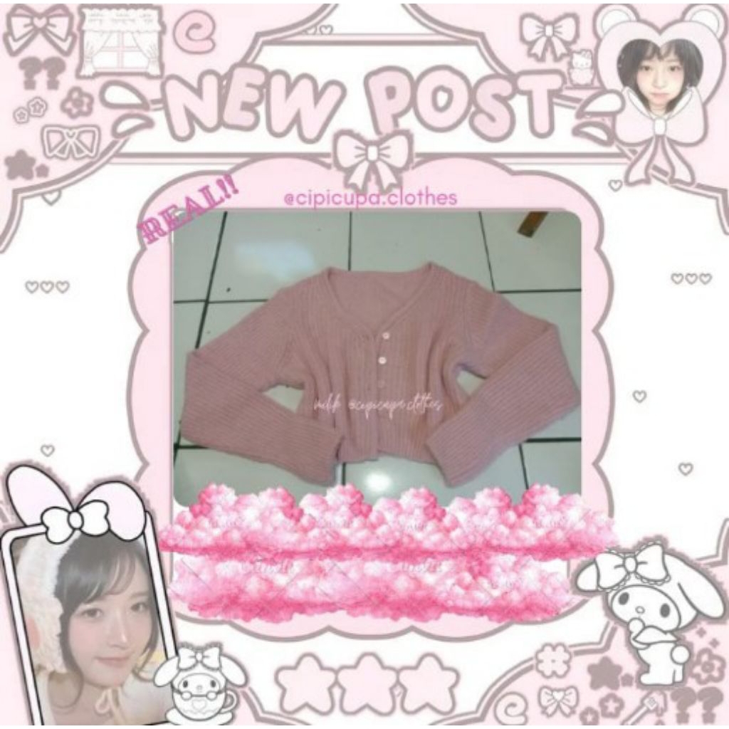 Preloved Cardigan Pink