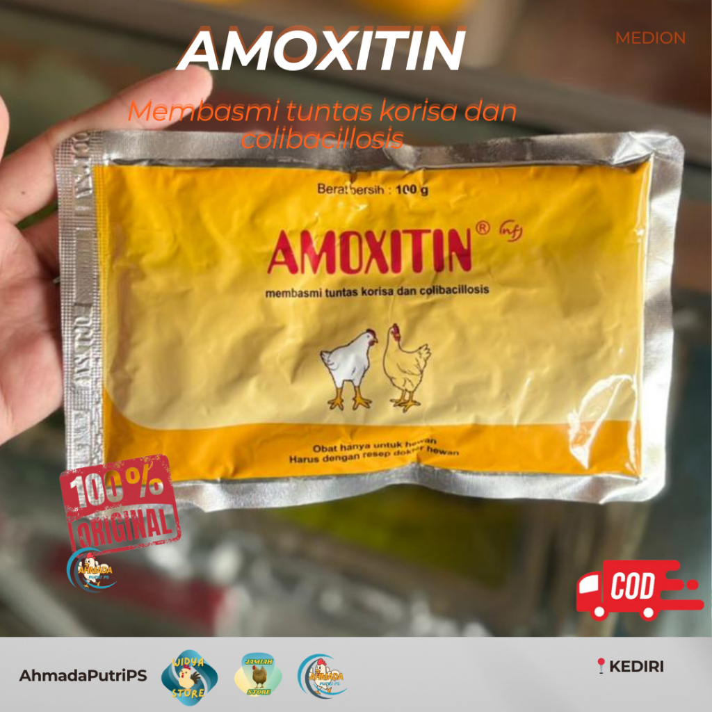 AMOXITIN MEDION 100 GRAM - Obat Pilek Ngorok Snot Colibacillosi