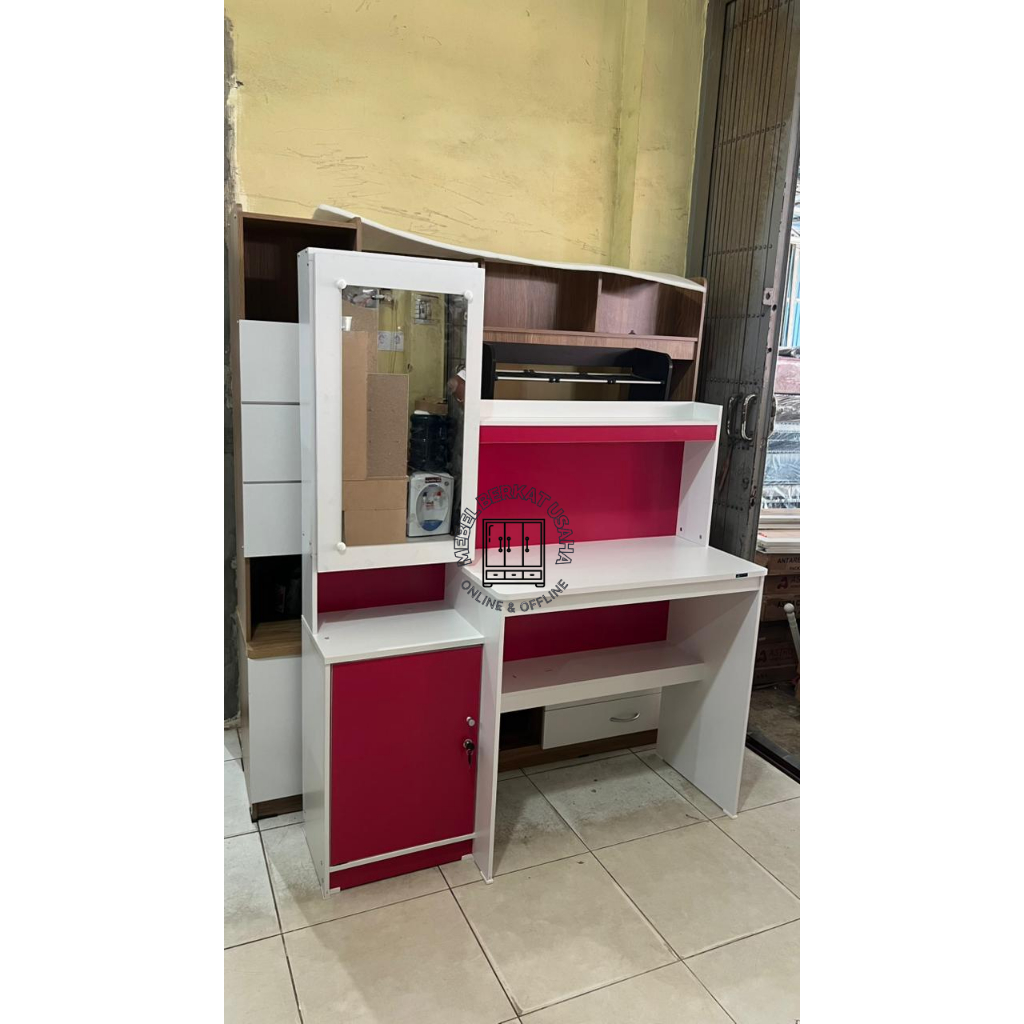 Meja Belajar Anak Pink Minimalis Capella MBMR 102 Astro