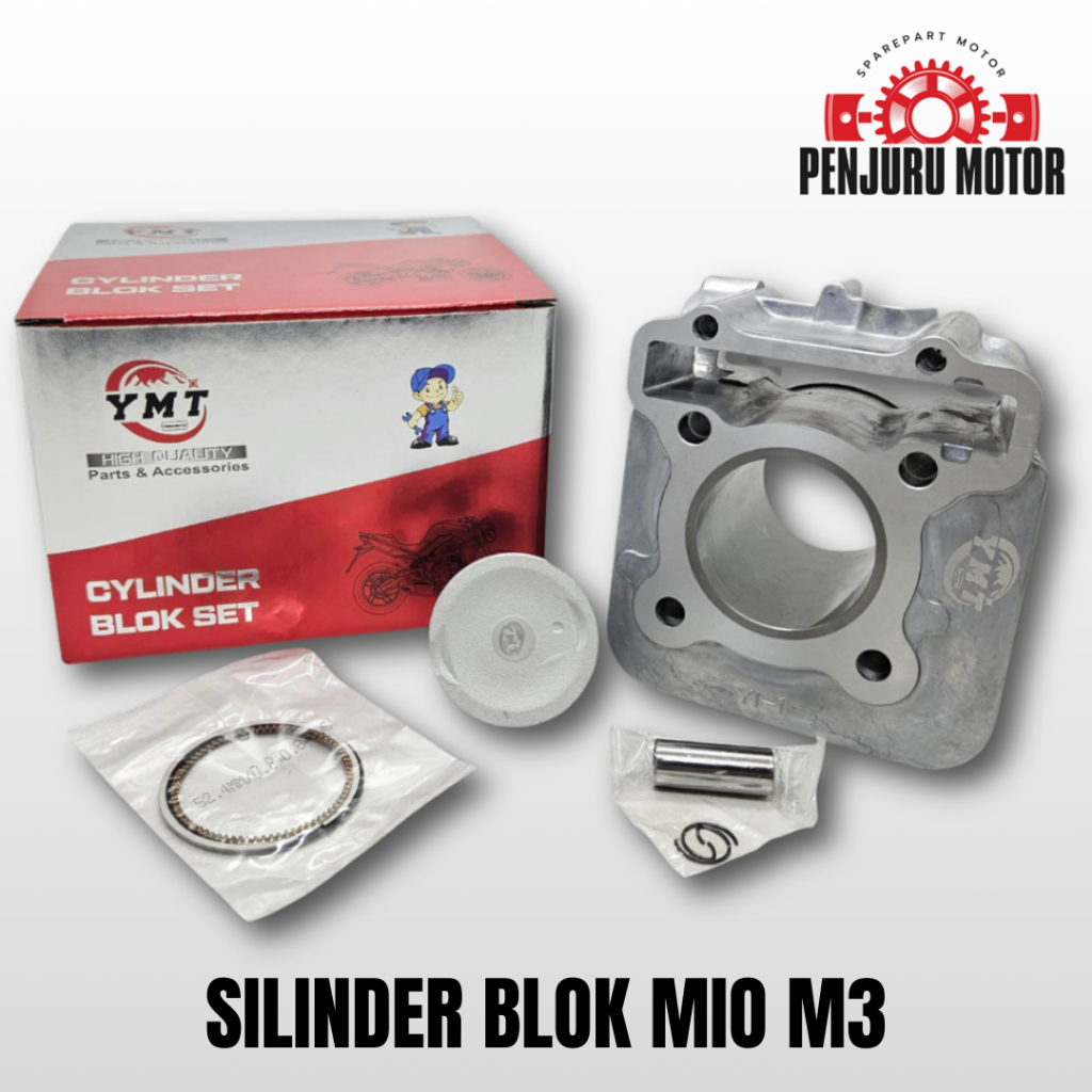 Silinder Blok Mio M3 (2ph) 52.4mm - Silinder Blok Set Piston Komplit Assy