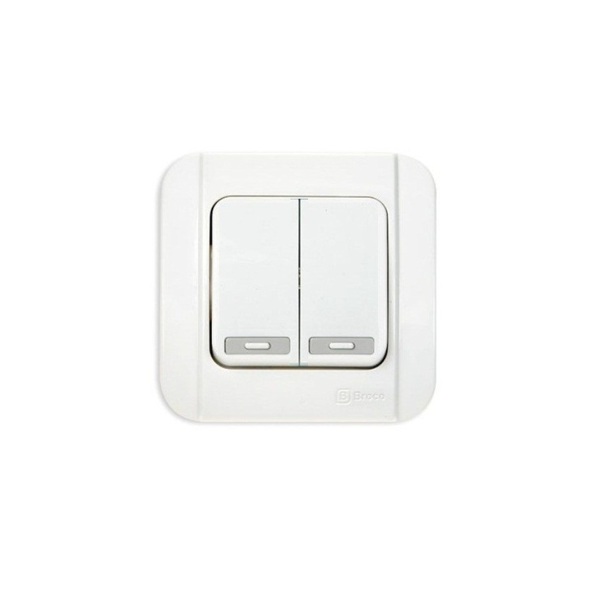 Saklar 2 Tombol Merk Broco Seri Galleo