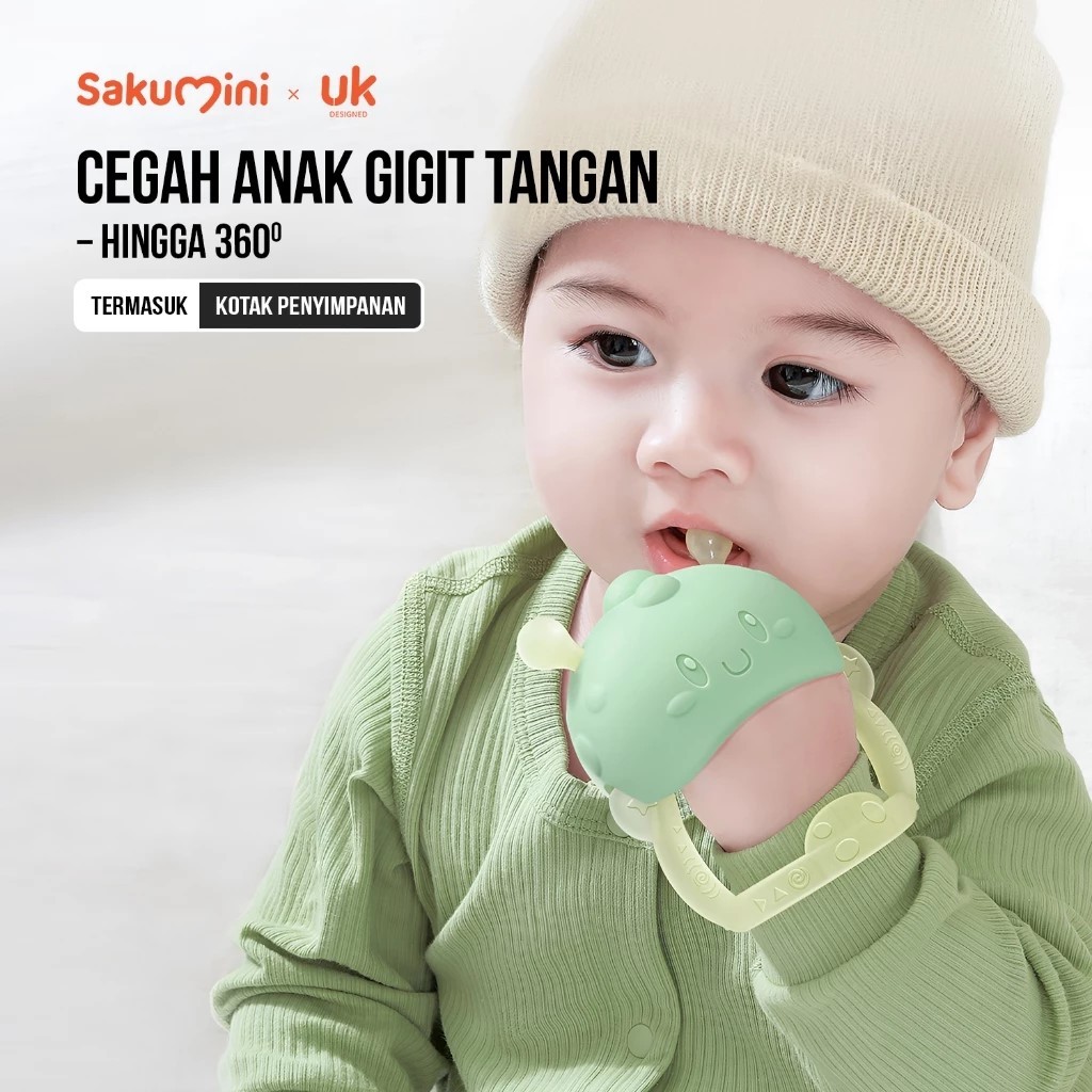 SAKUMINI SILICONE TEETHER BRACELET MAINAN GIGITAN GELANG BAYI SKFD-DINOTEE-GN