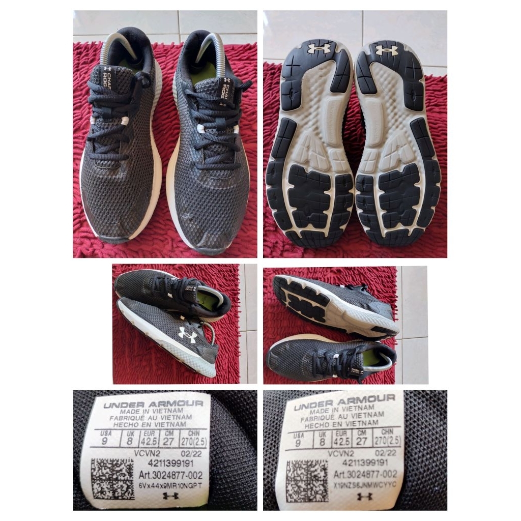 Sepatu Preloved Second Original Under Armour UA Charger Rogue