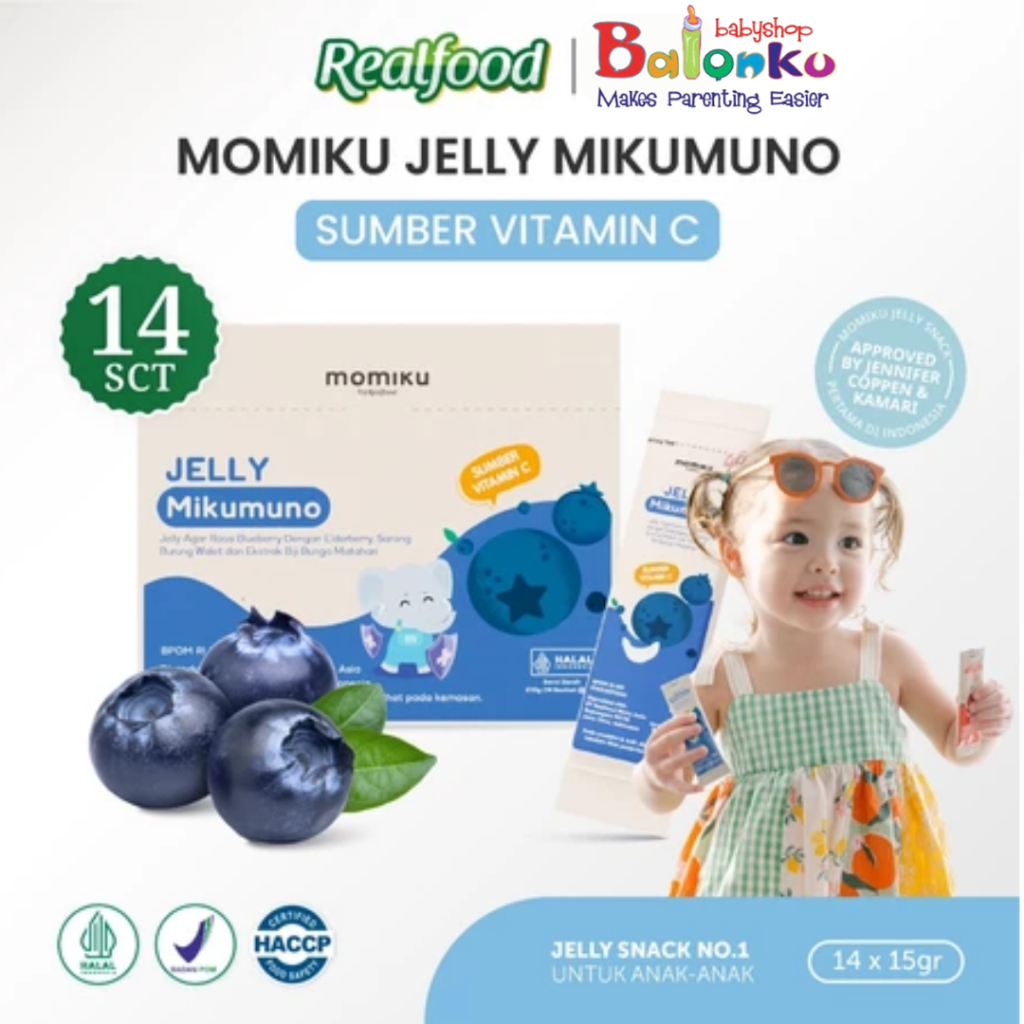 REALFOOD Momiku Jelly Mikumuno Sarang Burung Walet Elderberry Blueberry Madu Hutan Anak