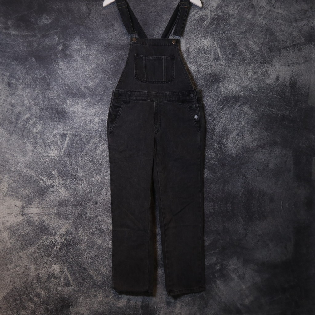 OVERALL GU BY UNIQLO JEANS DENIM PANTS JUMPSUIT CELANA PANJANG OV26 SIZE M 29 30 31