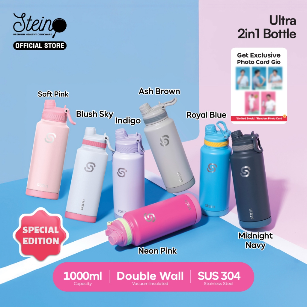 Stein Tumbler Ultra Bottle 2in1 1000ml - Botol Minum Dua Fungsi 1 Liter SUS 304