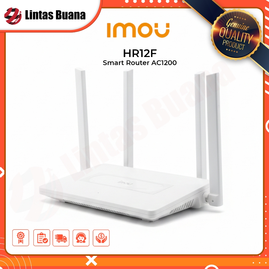 IMOU HR12F AC1200 Router Wi-Fi Pintar Dual Band Wi-Fi 1200Mbps