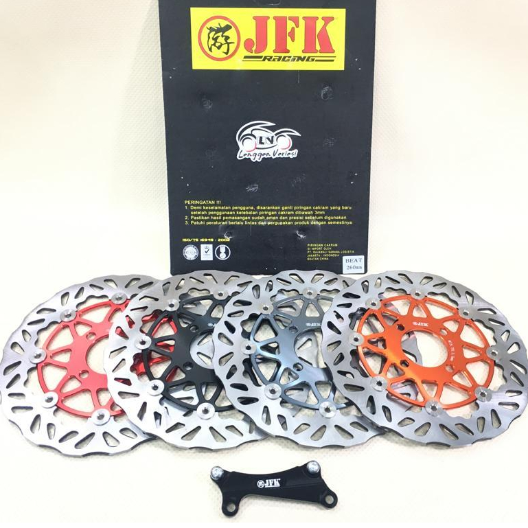OBRAL - Disc Brake Piringan Cakram Depan JFK 260 mm Beat Scoopy Vario 125 150 Baut 4