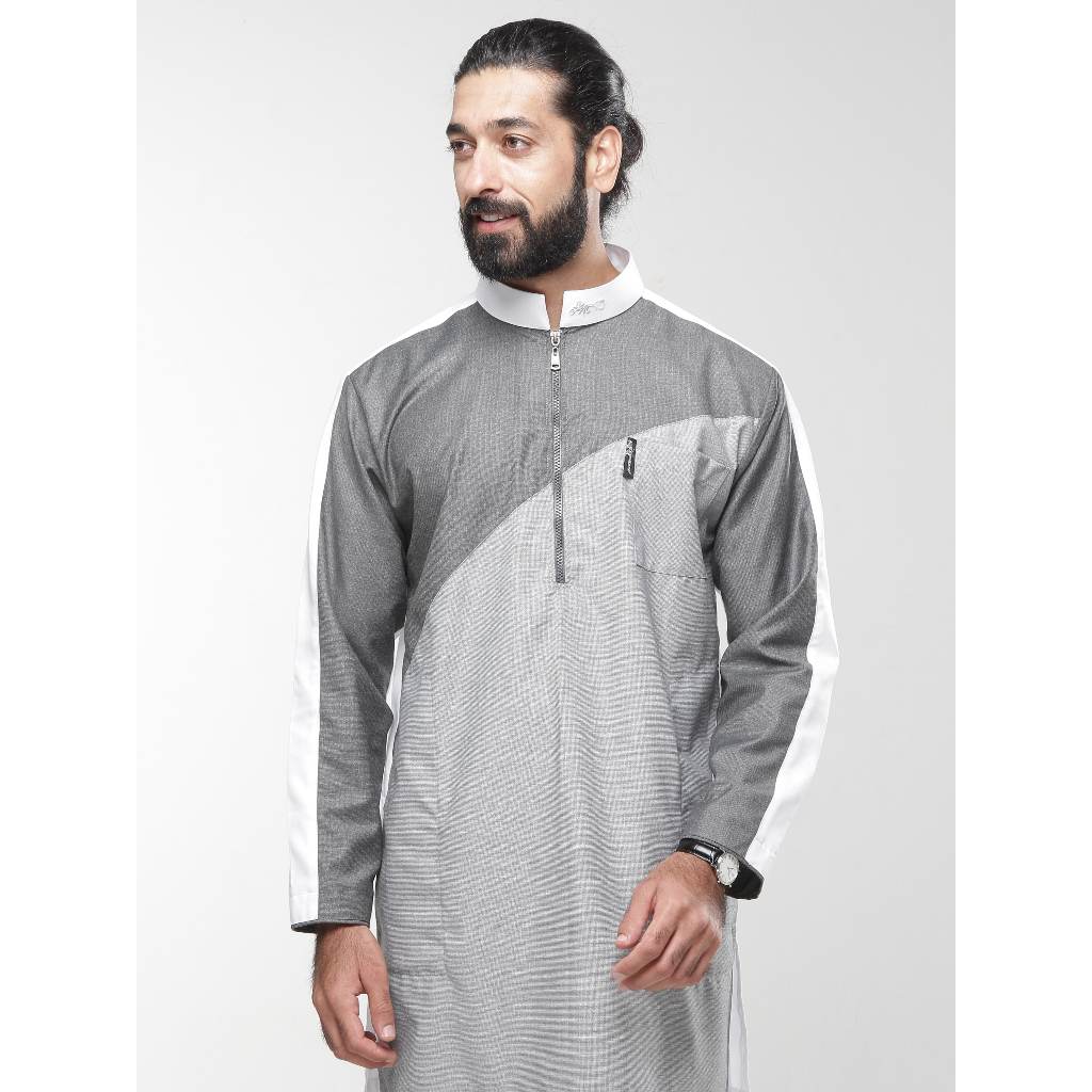 KAMILIANO GOLD 004 – GRAY KURTA LENGAN PENDEK