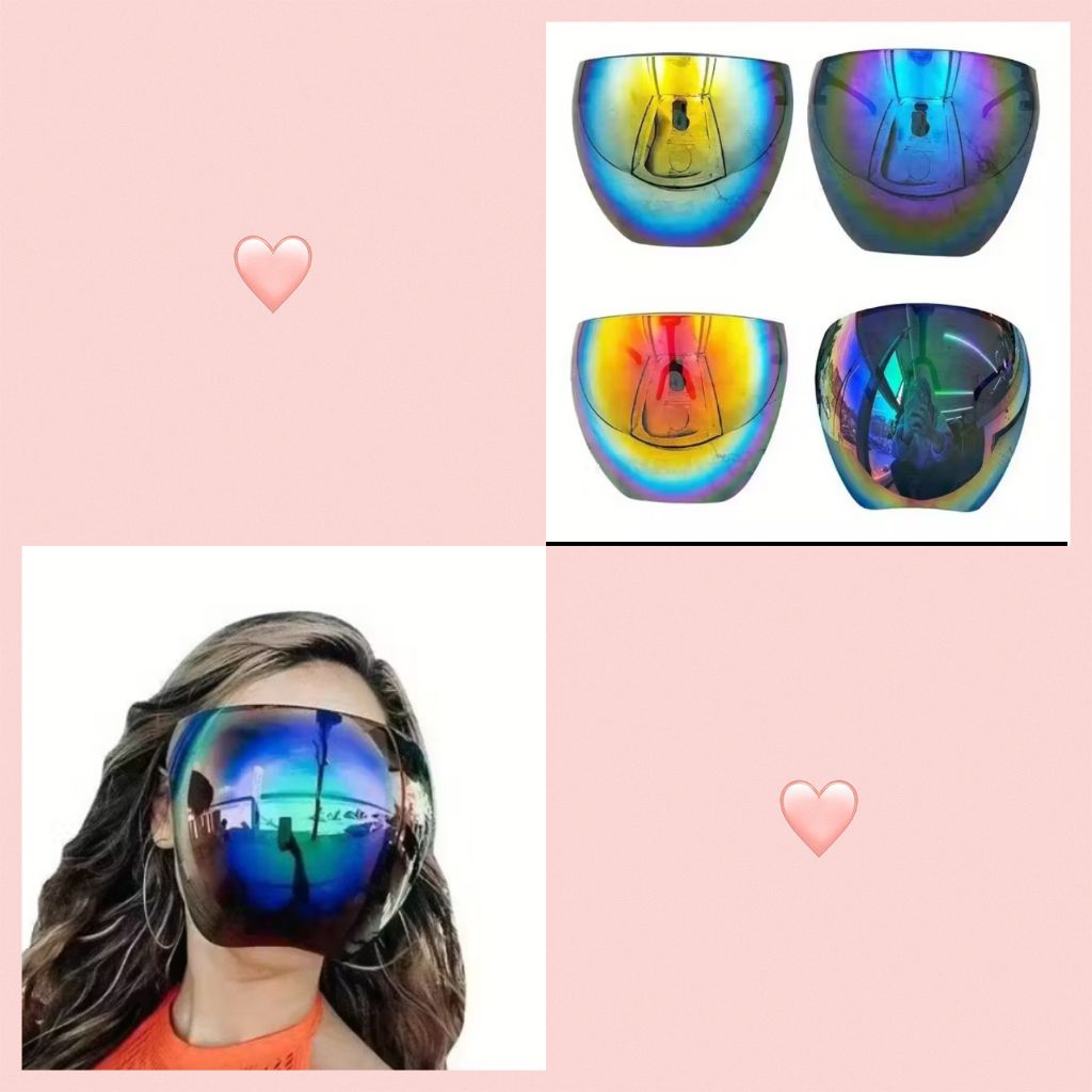 kacamata face shield keren warna rainbow