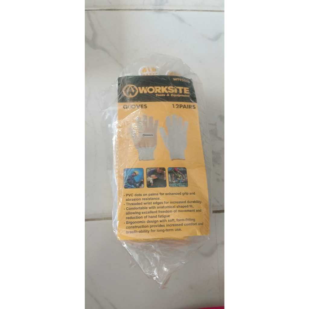 WORKSITE SARUNG TANGAN KAIN BINTIK BINTIK