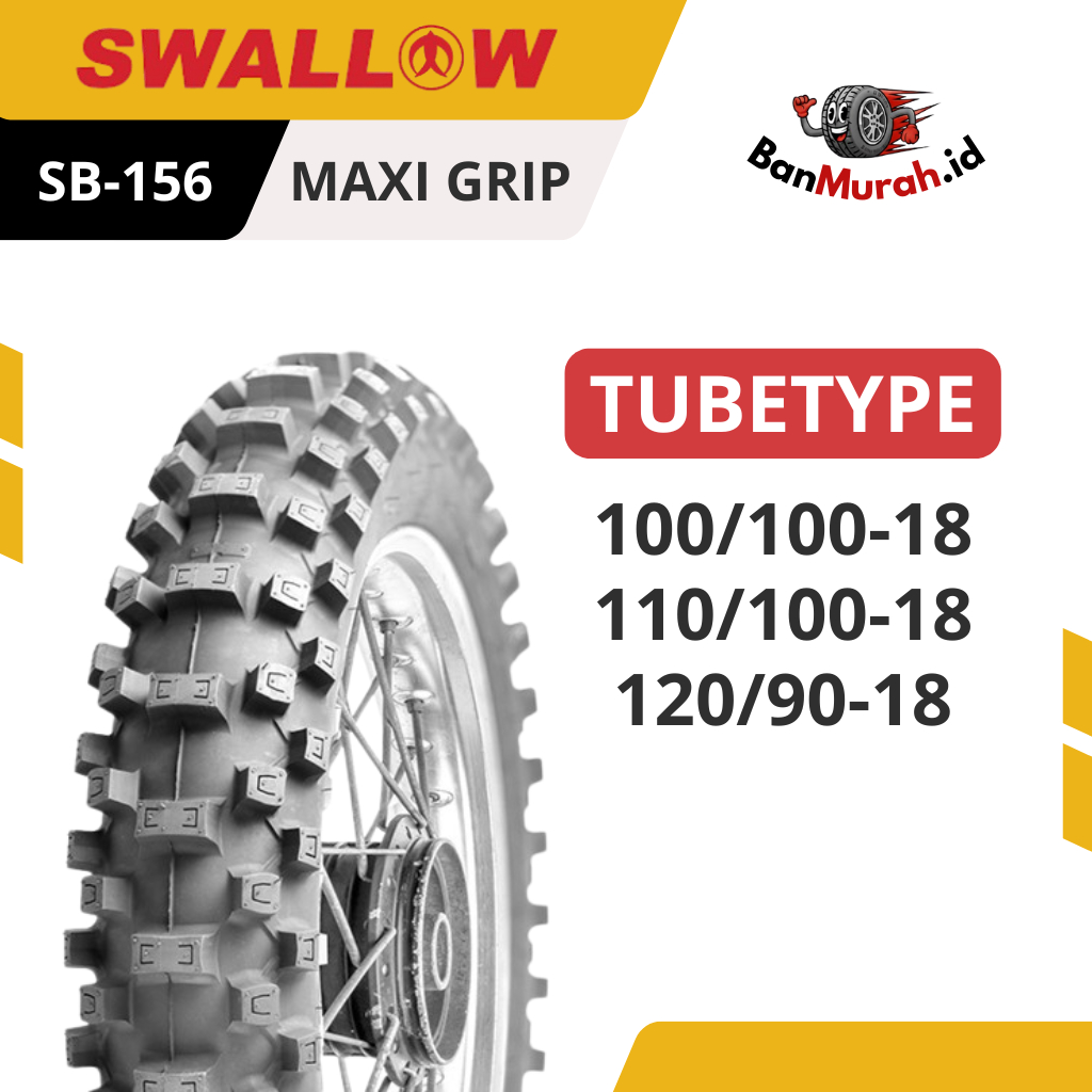 (TH PRODUKSI 2026) Ban Luar Motor TRAIL Swallow SB-156 MAXI GRIP SG1-R Ukuran 100/100 110/100 120/90