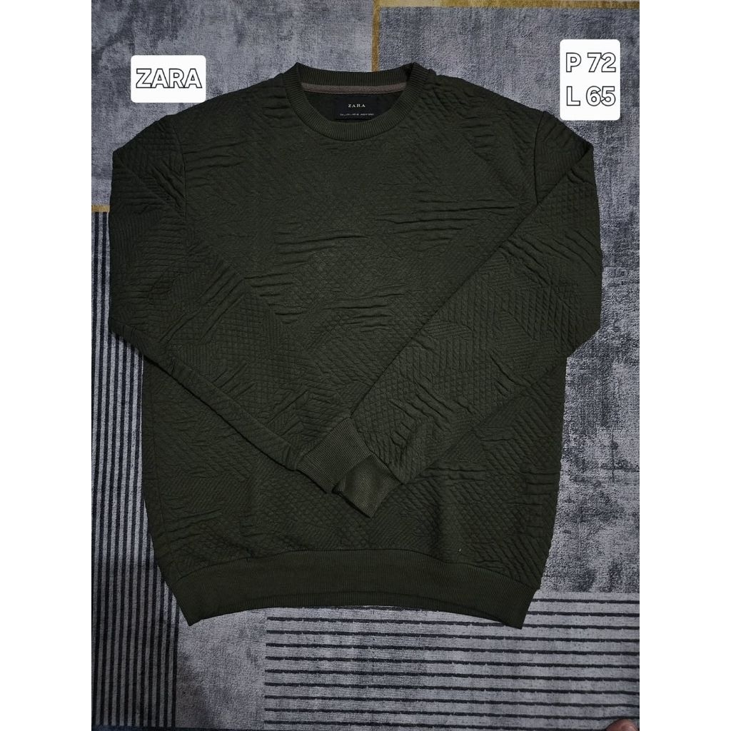 Crewneck zara man motif bordier