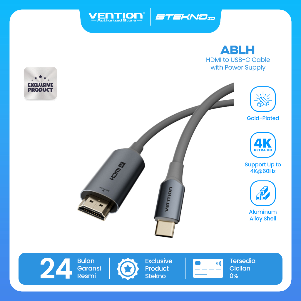 Vention Kabel HDMI to USB-C 4K HDR 60Hz Power Support Mirror & Extend Mode