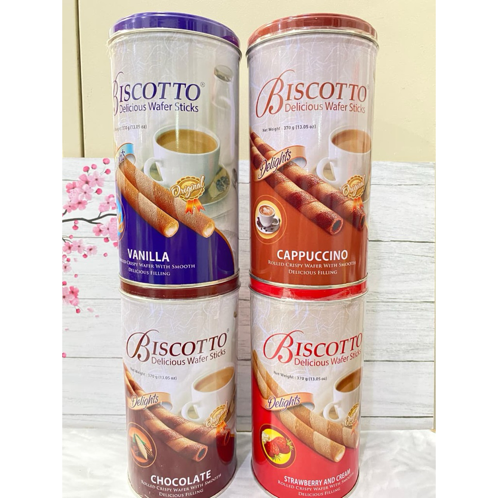 Biscotto 370gr wafer stik kaleng