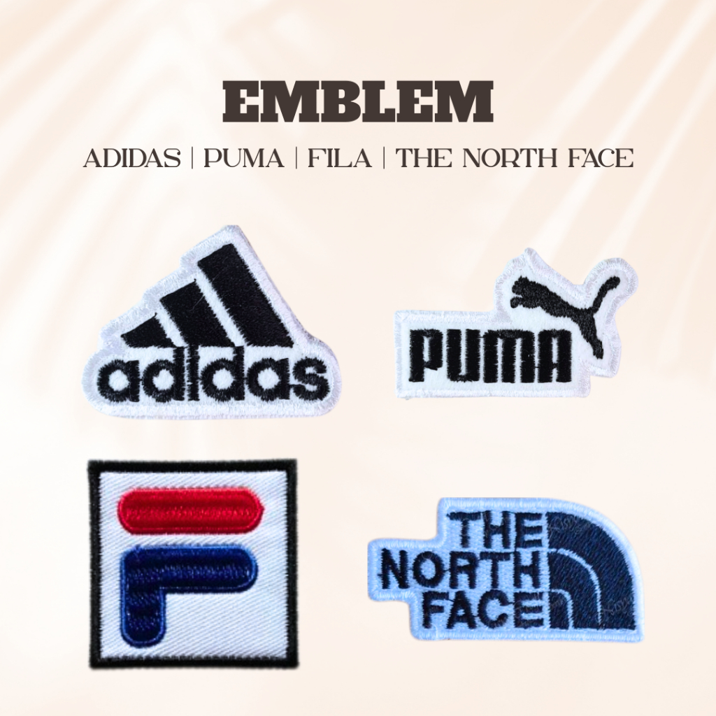 EMBLEM ADIDAS | PATCH FILA | EMBLEM PUMA | PATCH THE NORTH FACE | BORDIR EMBLEM MERK