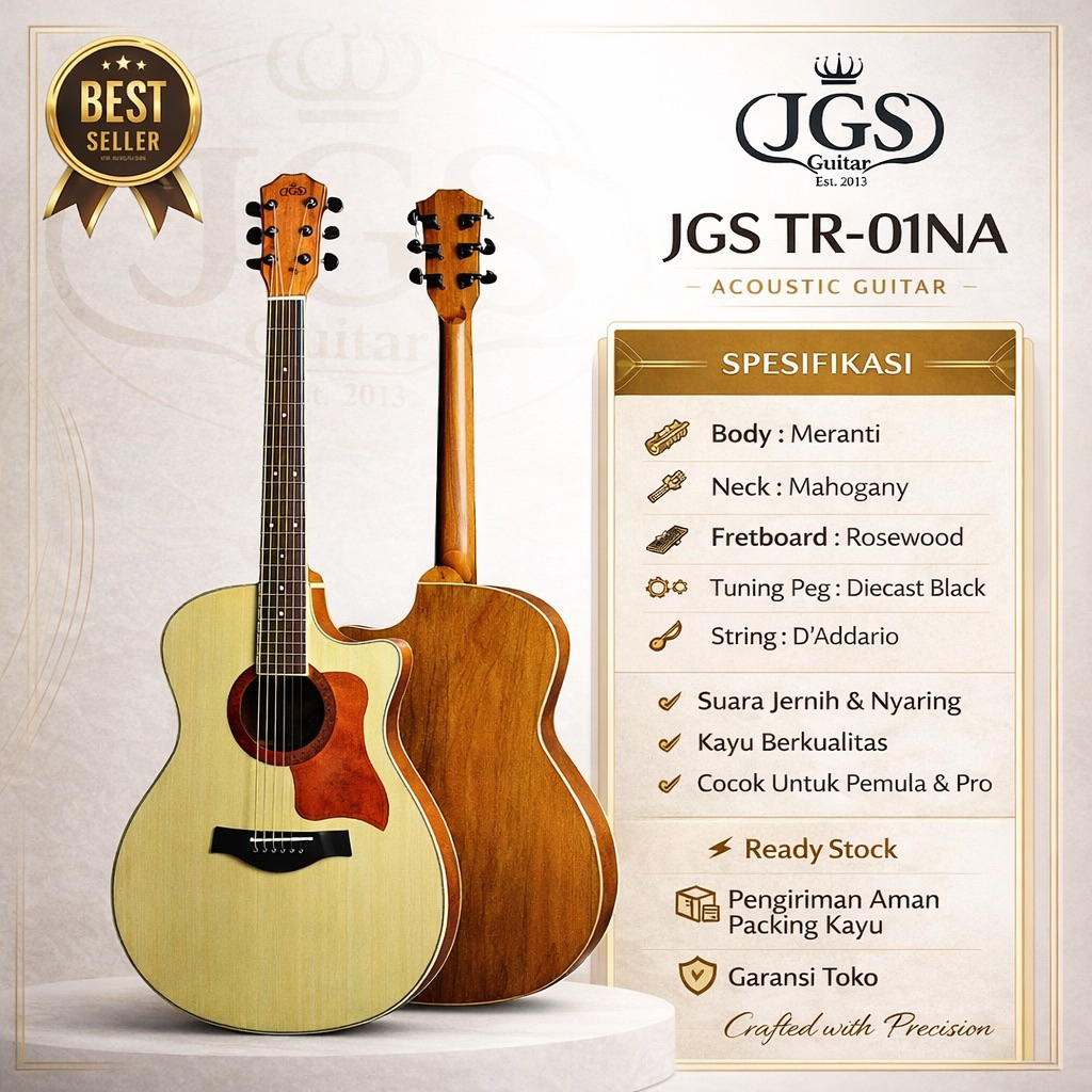 GITAR AKUSTIK / AKUSTIK ELEKTRIK JGS GUITAR TR 01 NA