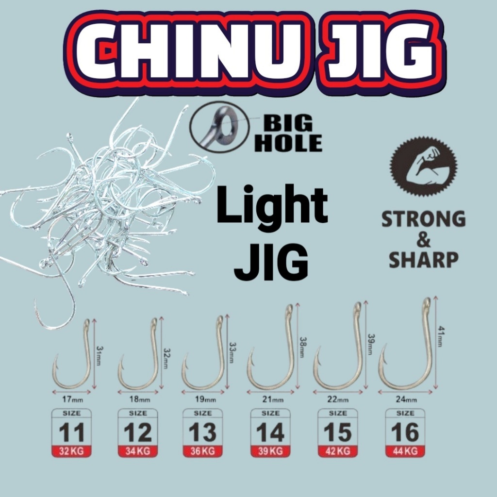 MATA KAIL CHINU JIG 11 - 17 LIGHT JIG MATA KAIL PANCING KAIL MANCING ASSIST HOOK