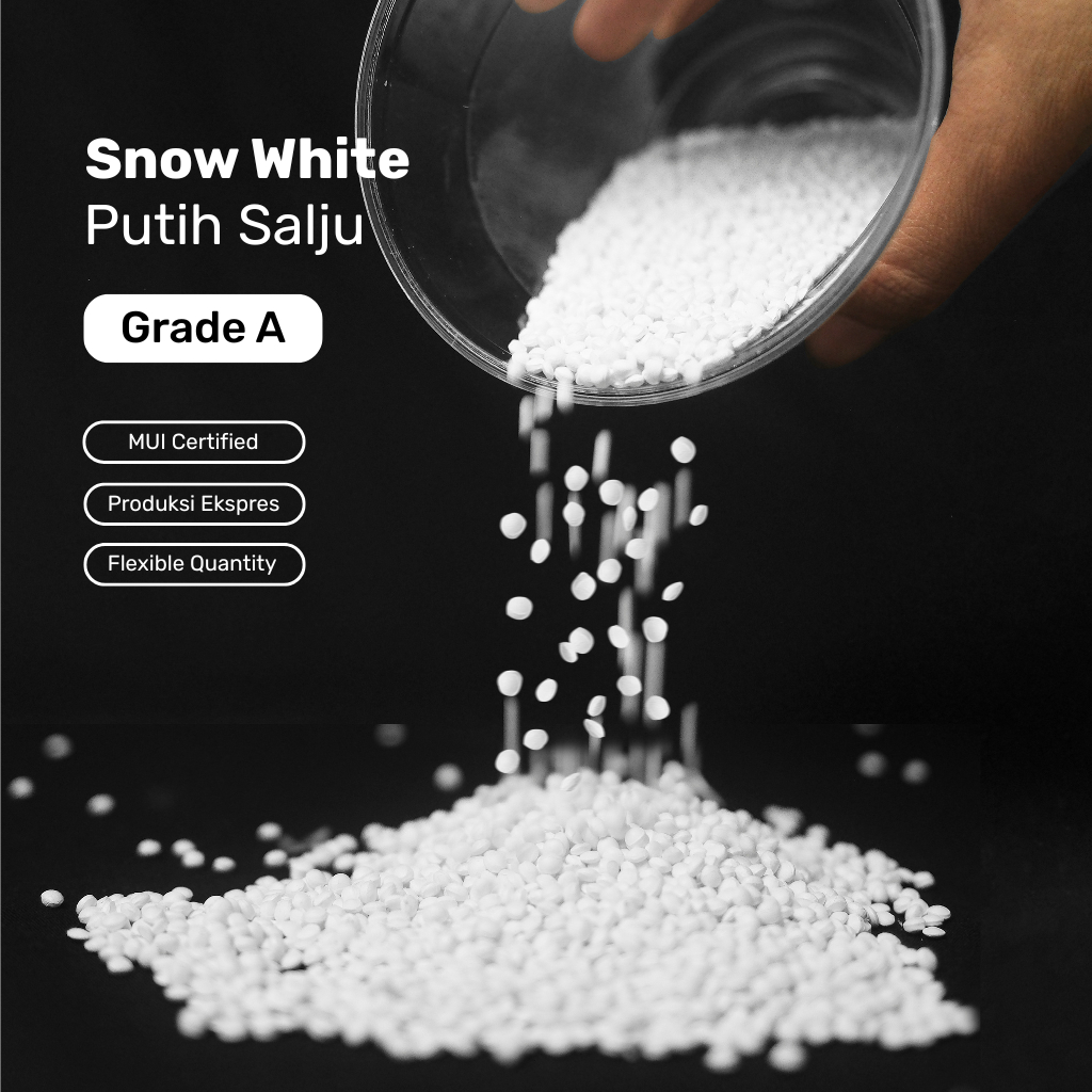 Calpro - Perwarna Biji Plastik Masterbatch - Snow White / Putih Salju Grade A - 25 Kg - Granule PP P