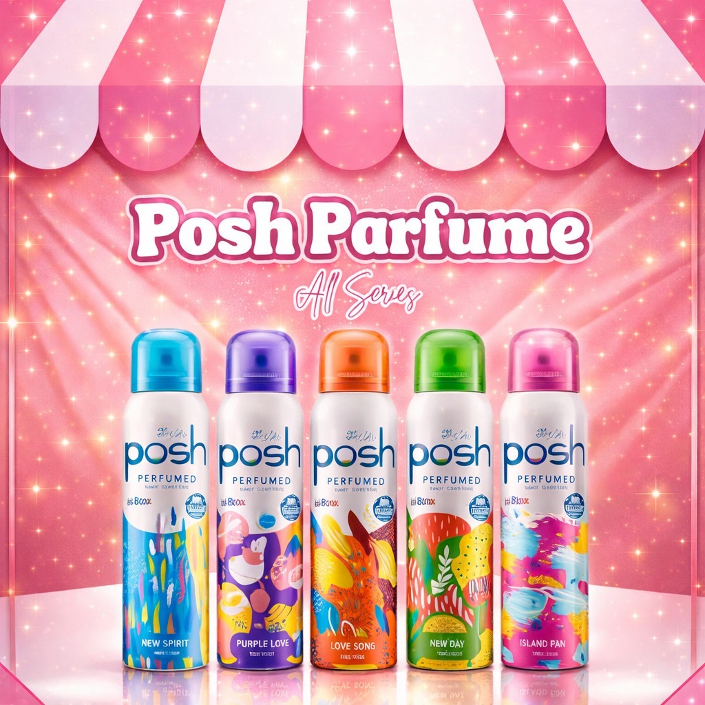 Posh Spray Cologne Blaze Pink Botol 150 ml | POSH HIJAB CHIC PURPLE WISH -Wewangian Parfum