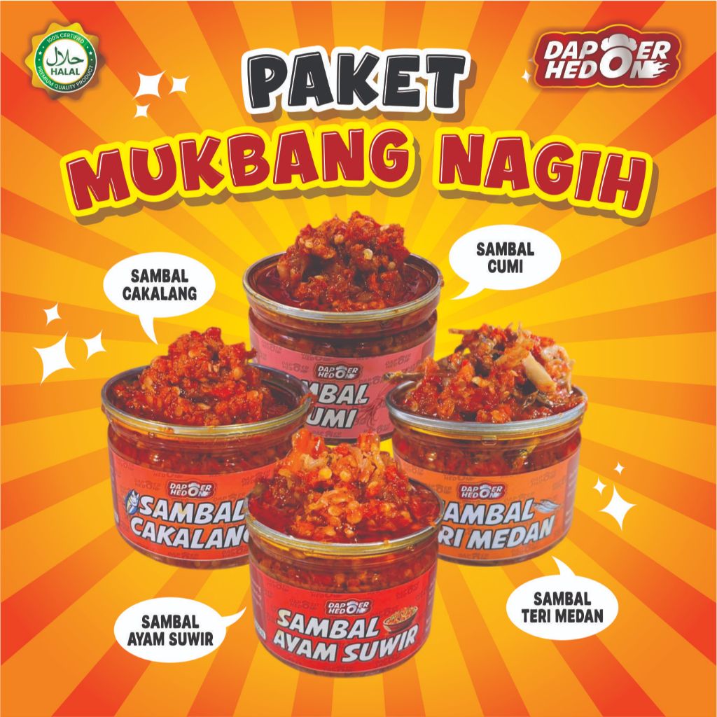 Sambal Terasi Sambal Bawang Sambal Ayam Geprek Sambal Terasi Sambal Ijo - Sambal Ayam Suwir Sambal B