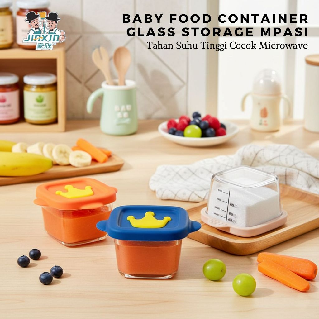 Baby Food Container Kotak Kaca Bayi Mpasi Crown Wadah Makanan Jar Food Baby Mangkok Bayi