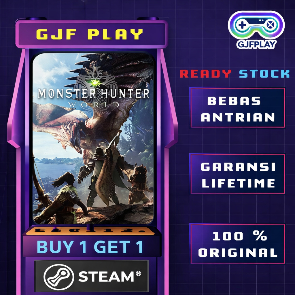 Monster Hunter World Steam Game PC Original 100% Anti Limit Garansi Lifetime