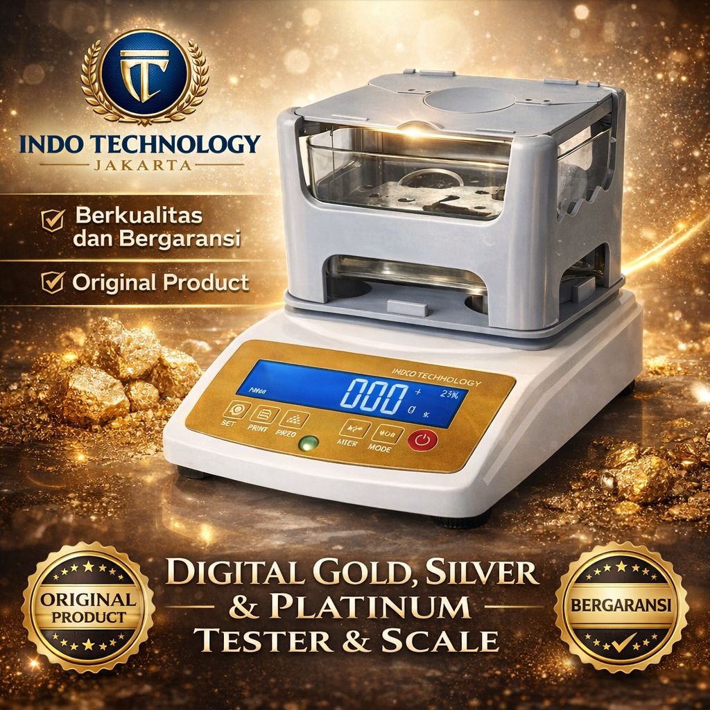 Timbangan Emas, Perak & Platinum Digital Kapasitas 2 kg Bergaransi - Alat Uji Kadar Emas Otomatis Go